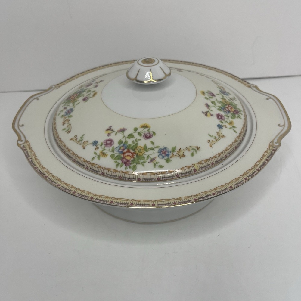 Vintage RARE National china Japan Patricia 9 I/2' Covered bowl